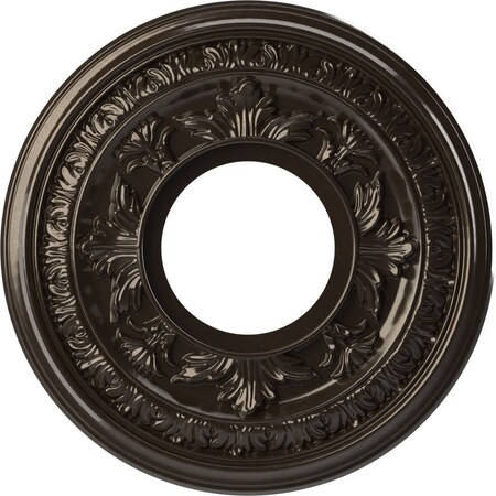 Ekena Millwork Baltimore PVC Medallion (Canopies up to 4 1/4"), 10"OD x 3 1/2"ID x 3/4"P, Metallic Rustic Mist CMP10BAERU